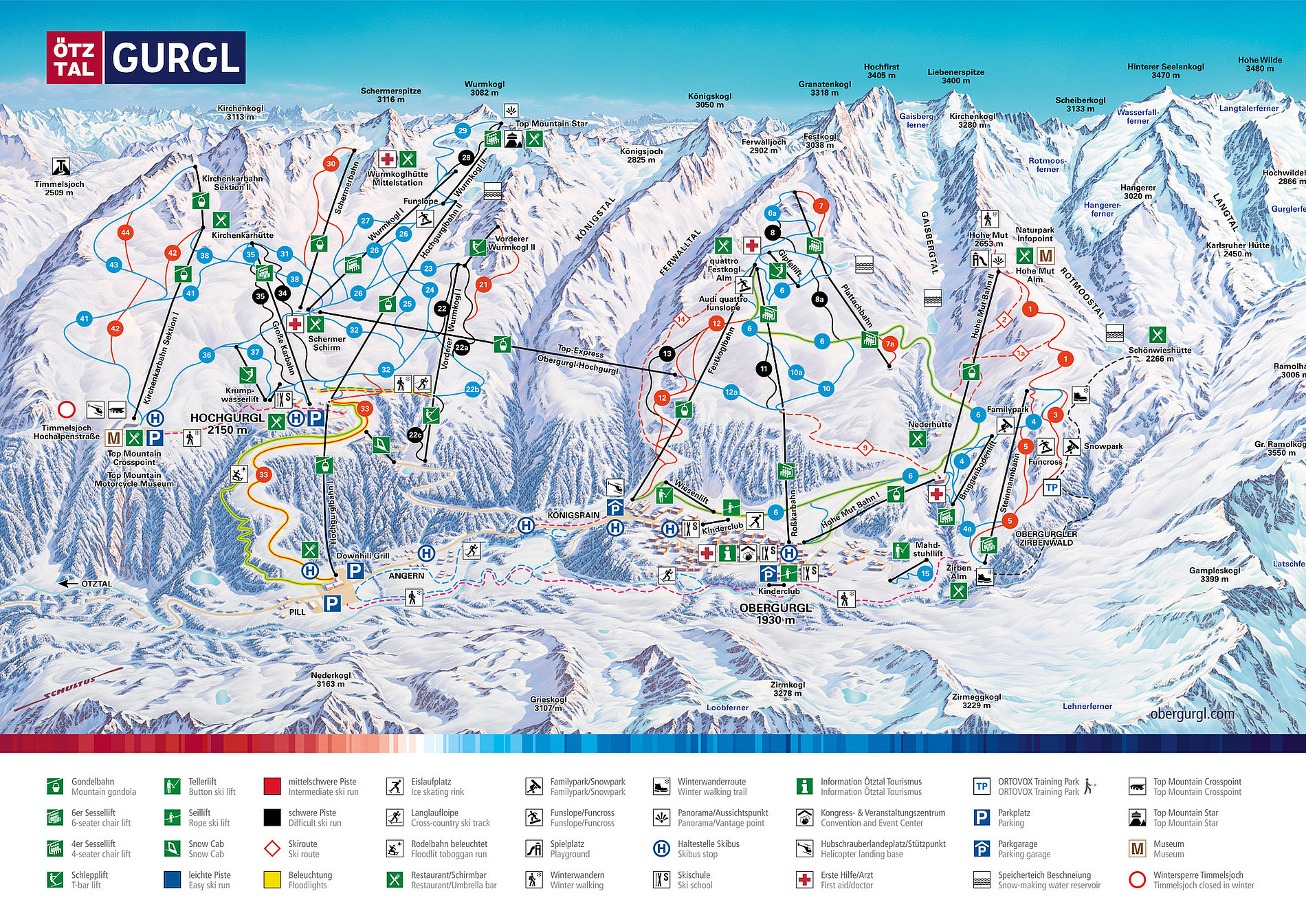 Gurgl Pistenpanorama Pistenkarte