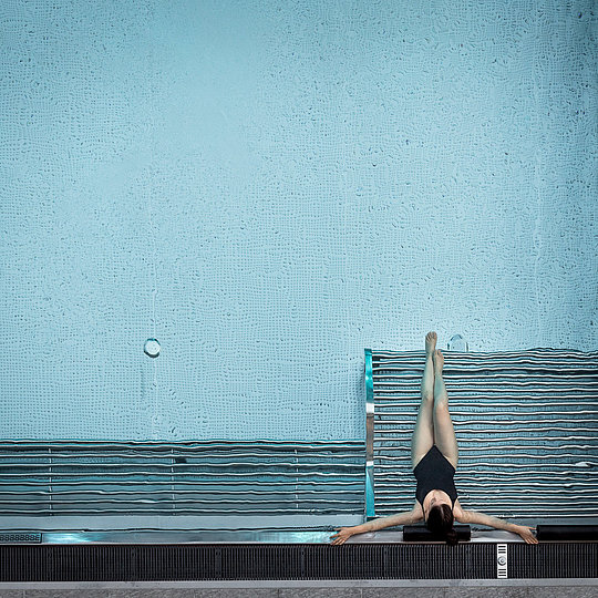 Piscina interna & esterna al Posthotel Kassl a Oetz