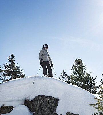 Skifahrer im Ötztal