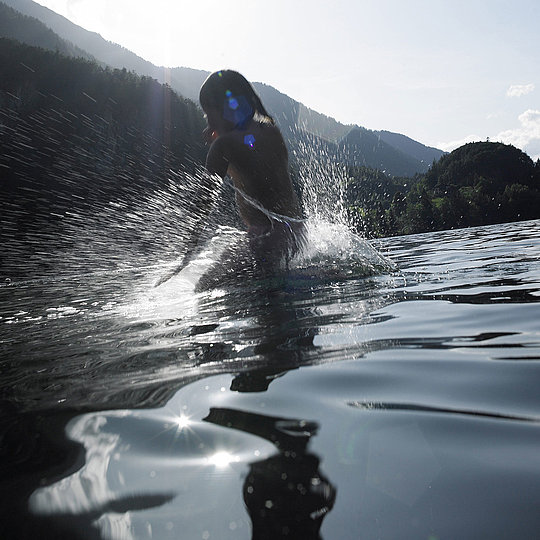 Rinfrescarsi al lago di Piburg